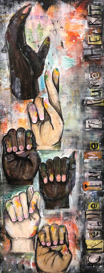 Senior Art Student Talynn Simer’s art piece “Faith Through Psalms” will be feature in the National Art Educators Association Virtual Gallery starting Jan. 28