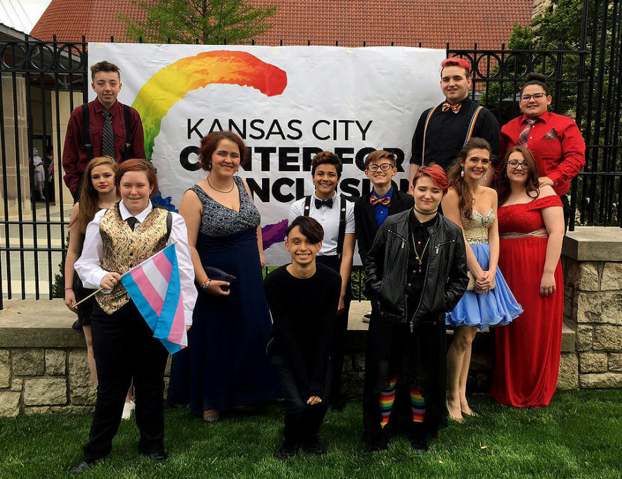 Fort Osage students pose for a photo outside of the Equality Prom on May 3. The event is sponsored by the Kansas City Center for Inclusion.