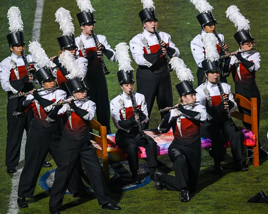 Marching band finishes season with exceptional finale