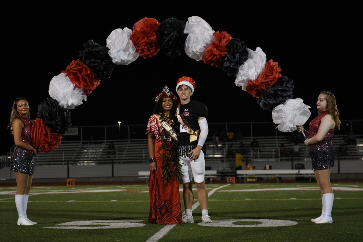 Colin Stratton and Leiniva Faitau, crowned Homecoming King and Queen, on October 3, 2025